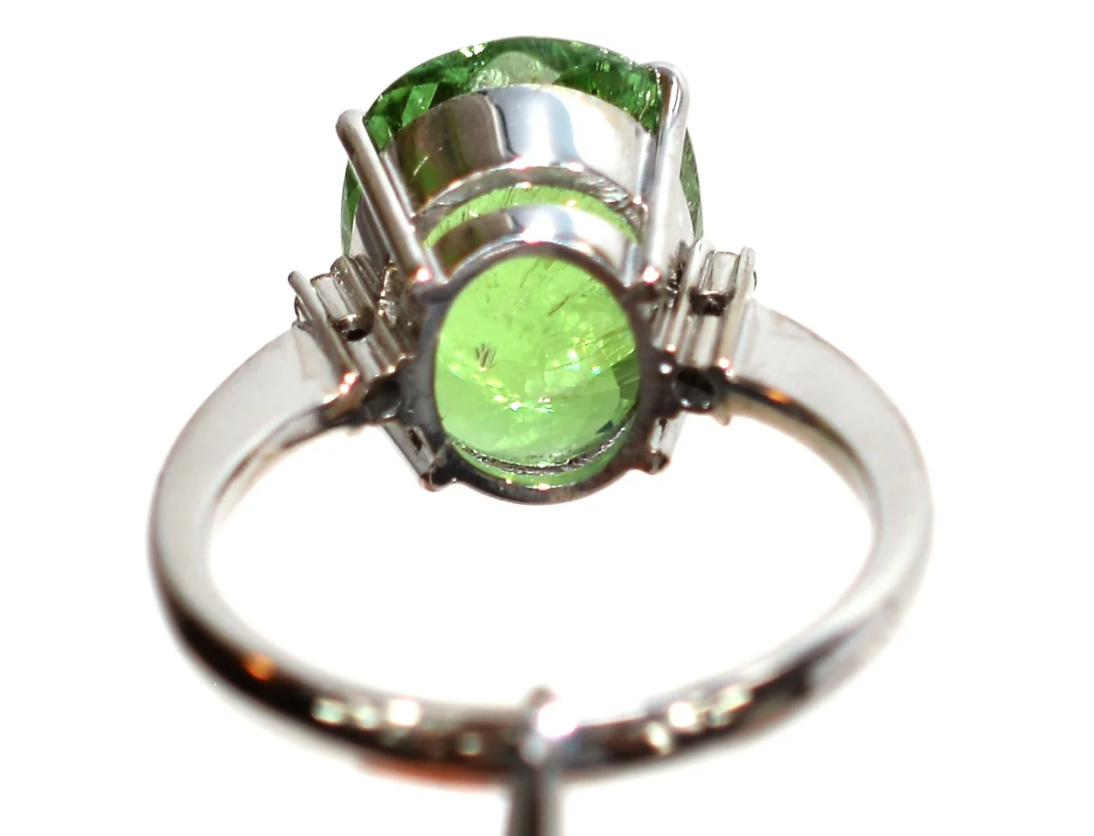 RESERVED for Andre $2000 down with $2800 balance Natural Paraiba Tourmaline & Diamond Ring 18K Solid White Gold 5.45tcw Gemstone Ring - Image 7