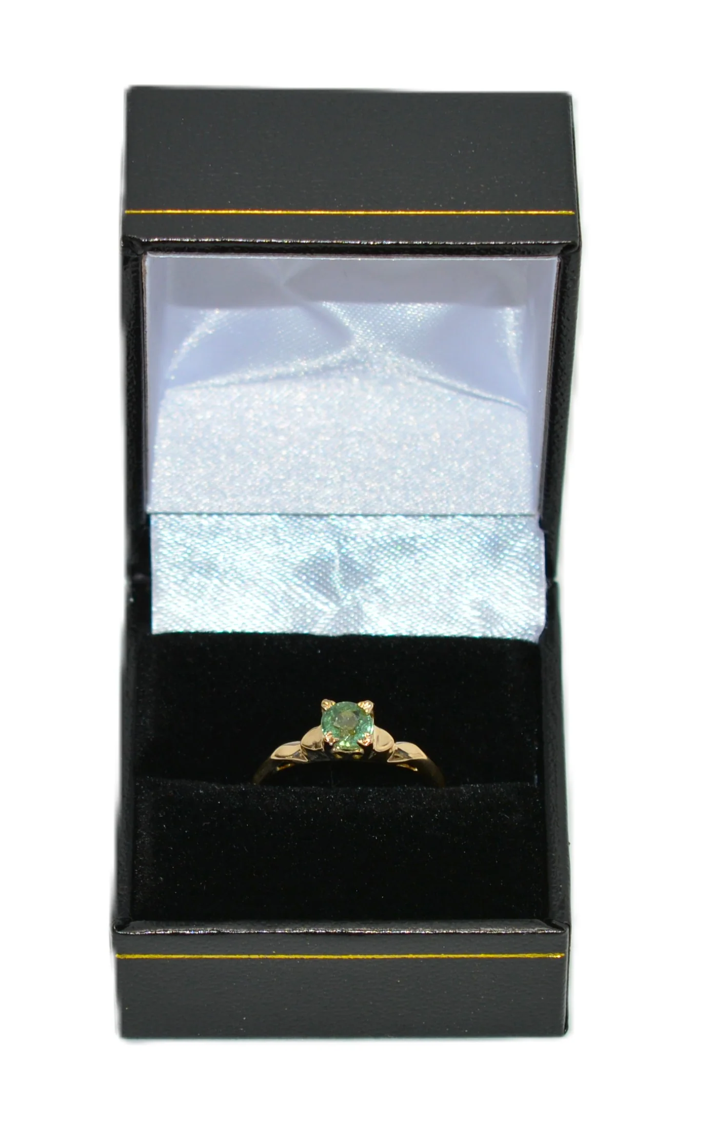 Natural Paraiba Tourmaline Ring 14K Yellow Gold .73ct Gemstone Ring Women's Ring Estate Jewelry Jewellery Vintage Fine Green Ring Solitaire - Image 12