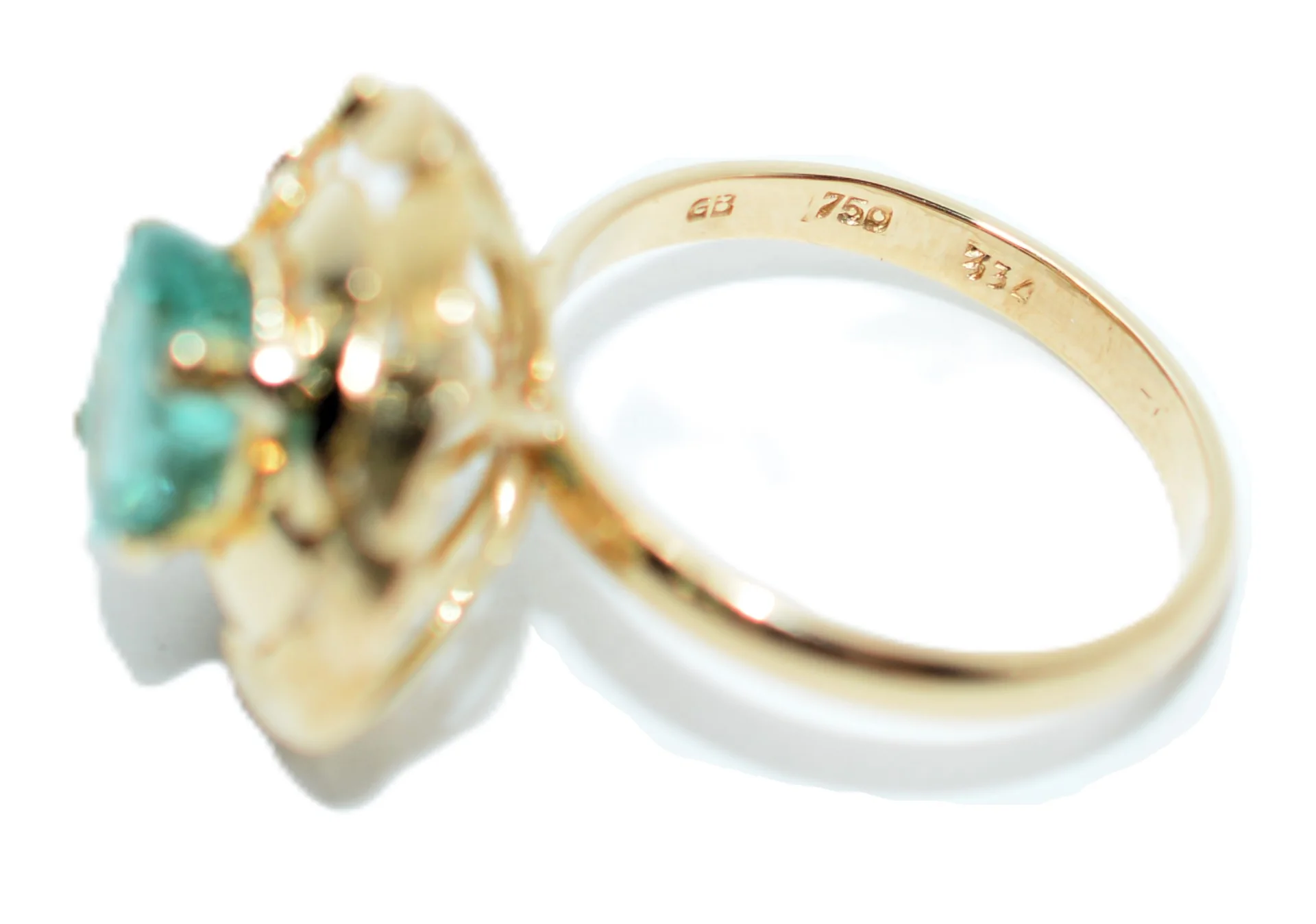 Natural Paraiba Tourmaline Ring 18K Gold 1.31ct Gemstone Ring Solitaire Ring Birthstone Ring Vintage Ring Saucer Ring Ballerina Ring Estate - Image 6