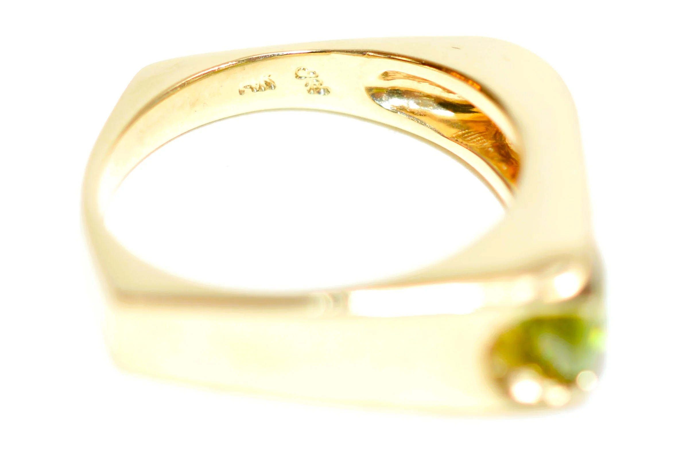 Natural Sphene Ring 14K Solid Gold Ring 1.12ct Gemstone Ring Titanite Ring Solitaire Ring Yellow Ring Green Ring Square Ring Womens Ring Jewelry - Image 6