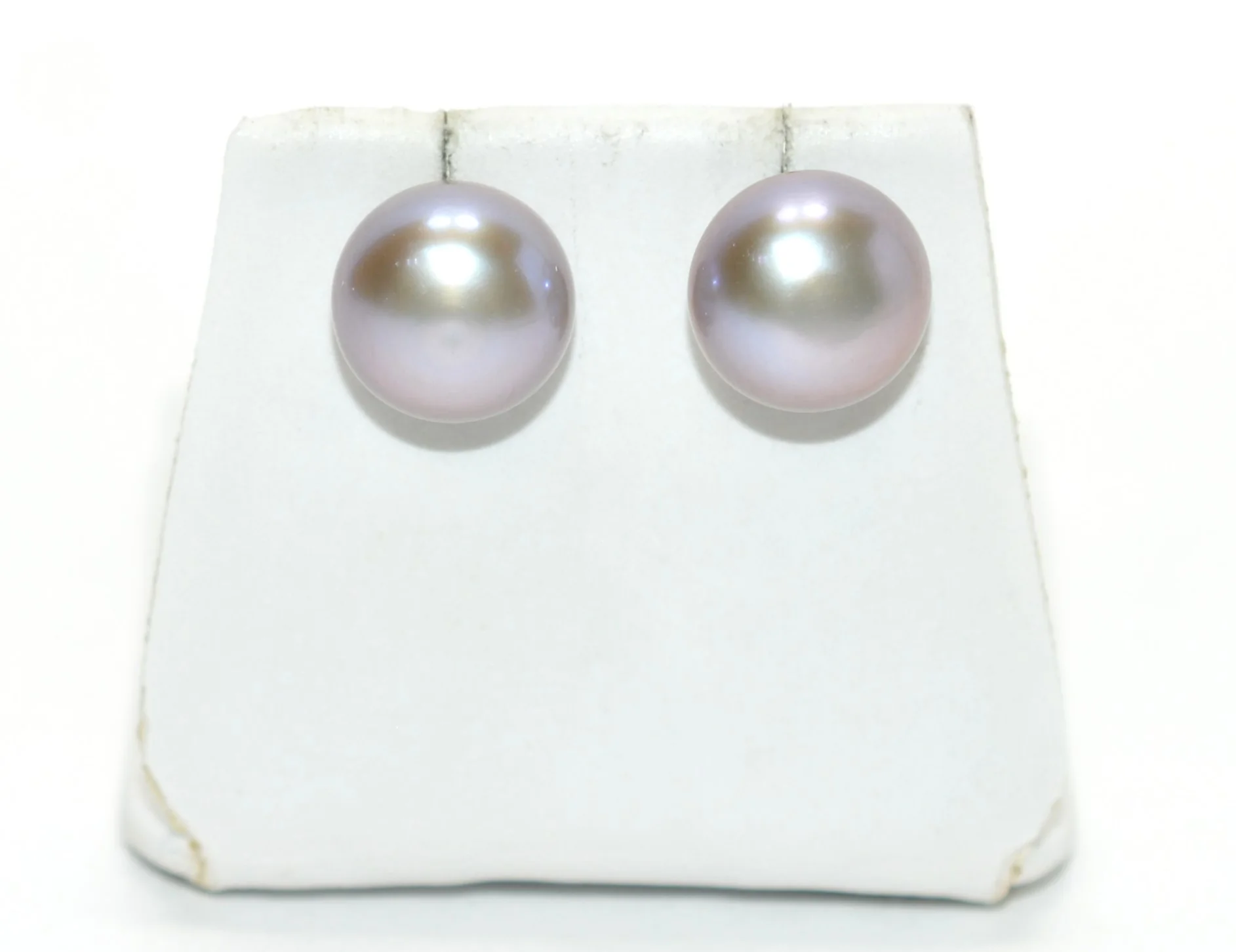 Natural Tahitian Pearl Earrings 14K Solid Gold Earrings Solitaire Stud Earrings Gray Pearl Statement Earrings Vintage Earrings Estate - Image 2