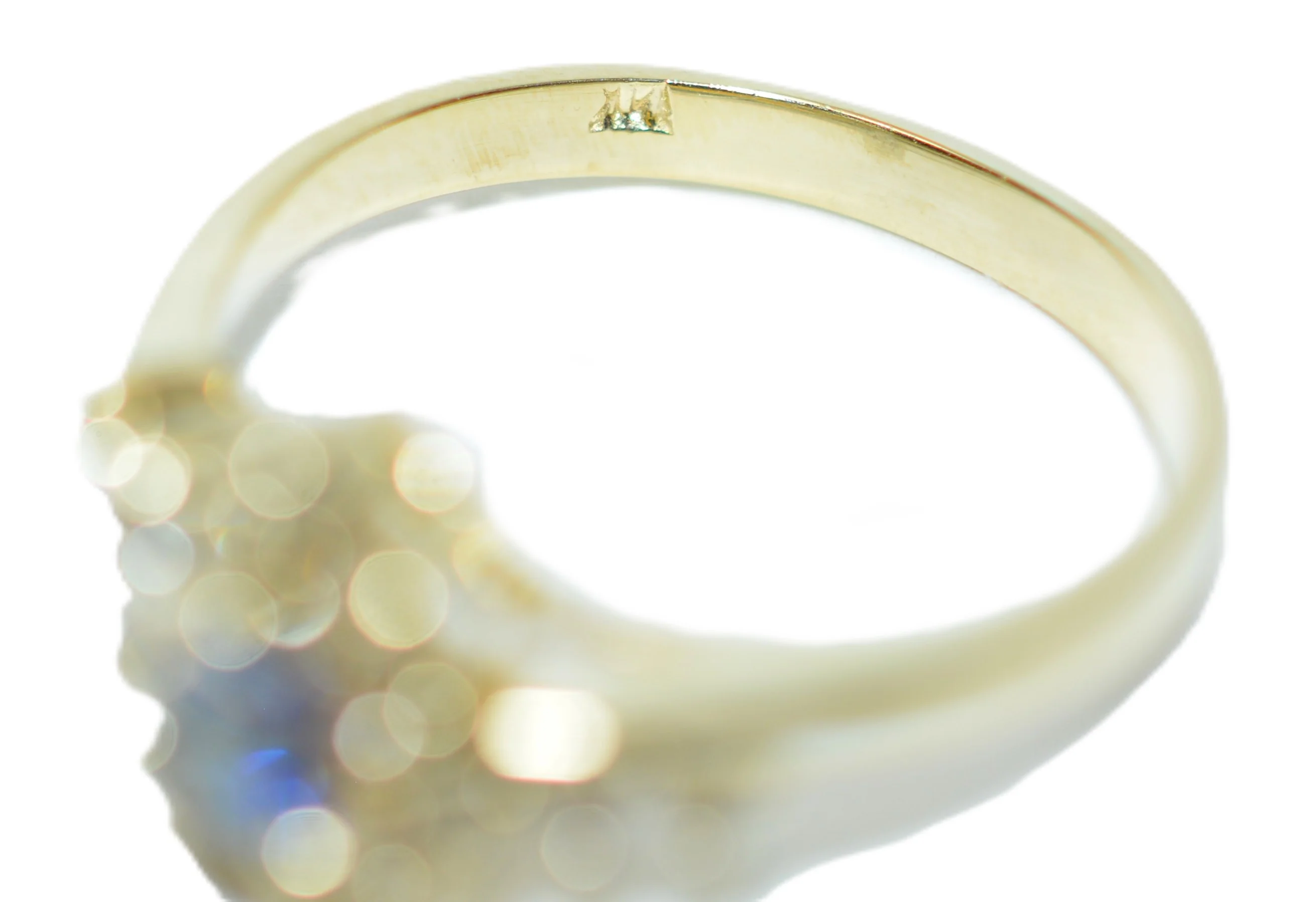 Natural Tanzanite & Diamond Ring 14K Solid Gold .49tcw Rare Gemstone Ring Blue Statement Ring Promise Ring Womens Ring Trillion Estate Ring - Image 5