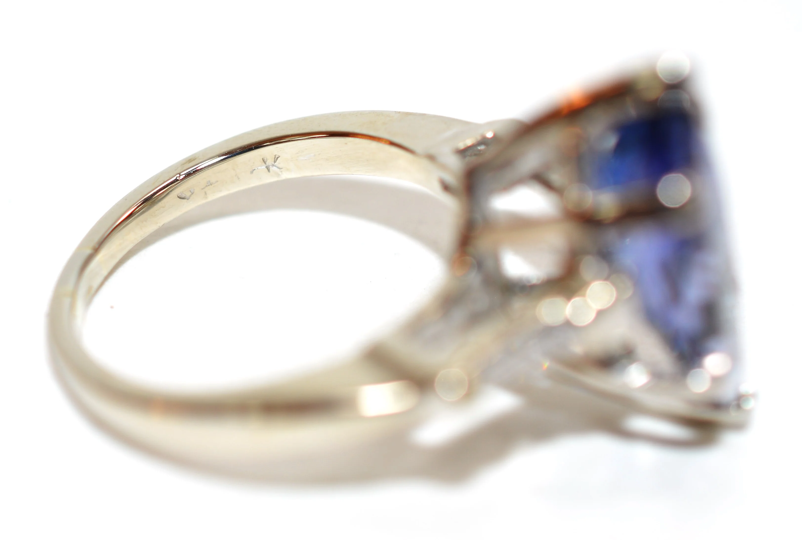 Certified Natural Tanzanite & Diamond Ring 14K White Gold 4.23tcw Marquise Gemstone Wedding Engagement Bridal December Birthstone Estate Jewellery - Image 7
