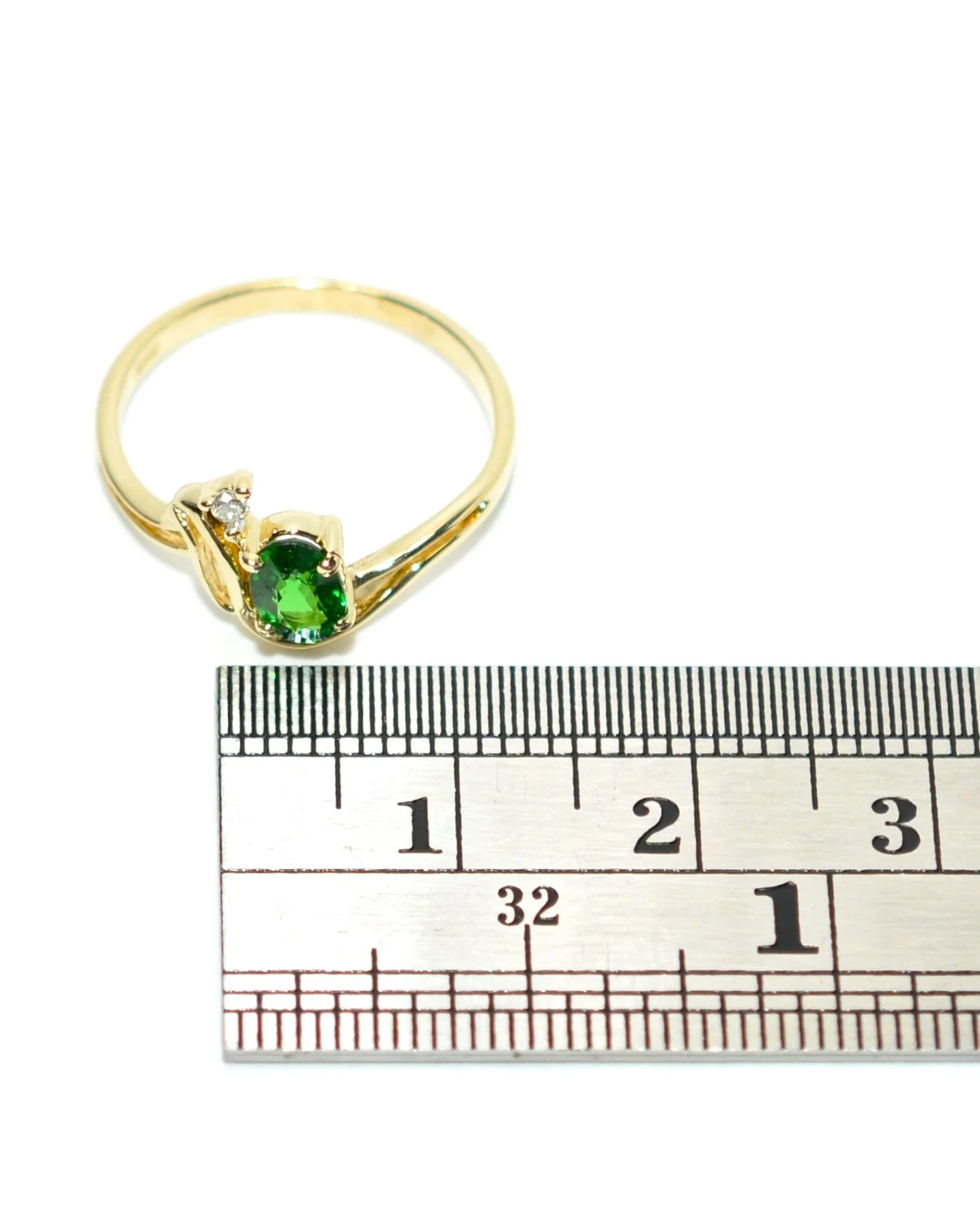 Natural Tsavorite Garnet & Diamond Ring 14K Solid Gold .49tcw Gemstone Ring Engagement Ring Women's Ring Wedding Ring Bridal Jewelry Green - Image 10
