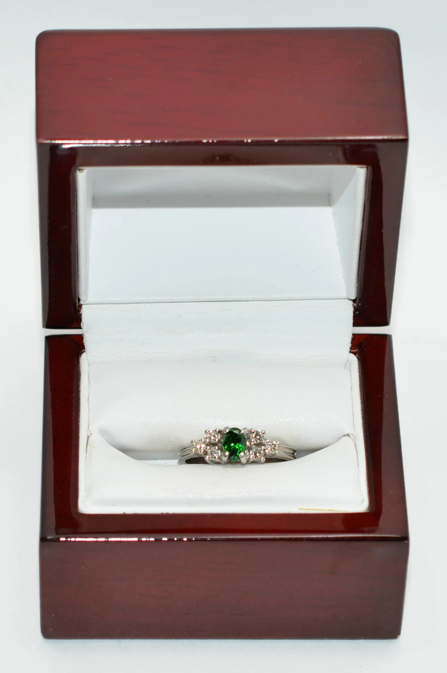 Natural Tsavorite Garnet & Diamond Ring Solid Platinum .75tcw Gemstone Ring Engagement Ring Women's Ring Wedding Ring Bridal Jewelry Green - Image 12