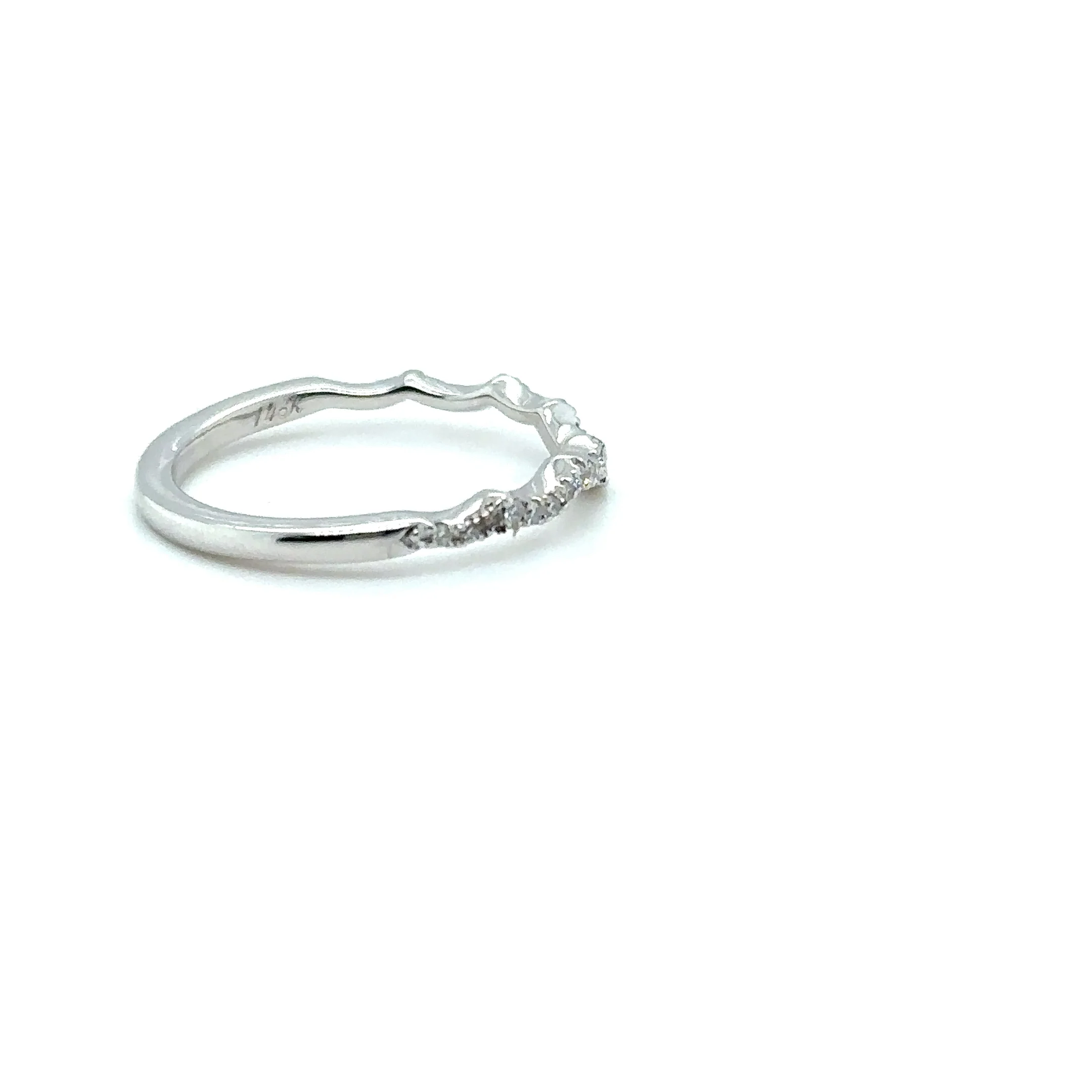 Neil Lane Diamond Band 14K White Gold .33tcw Designer Wedding Band Neil Lane Contoured Band Bridal Jewelry Estate Ring Diamond Ring - Image 11