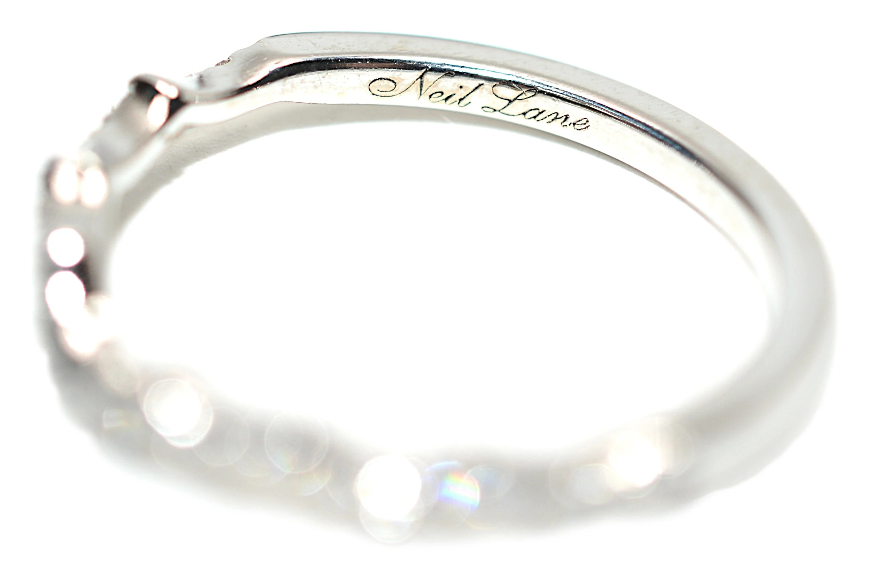 Neil Lane Diamond Band 14K White Gold .33tcw Designer Wedding Band Neil Lane Contoured Band Bridal Jewelry Estate Ring Diamond Ring - Image 6
