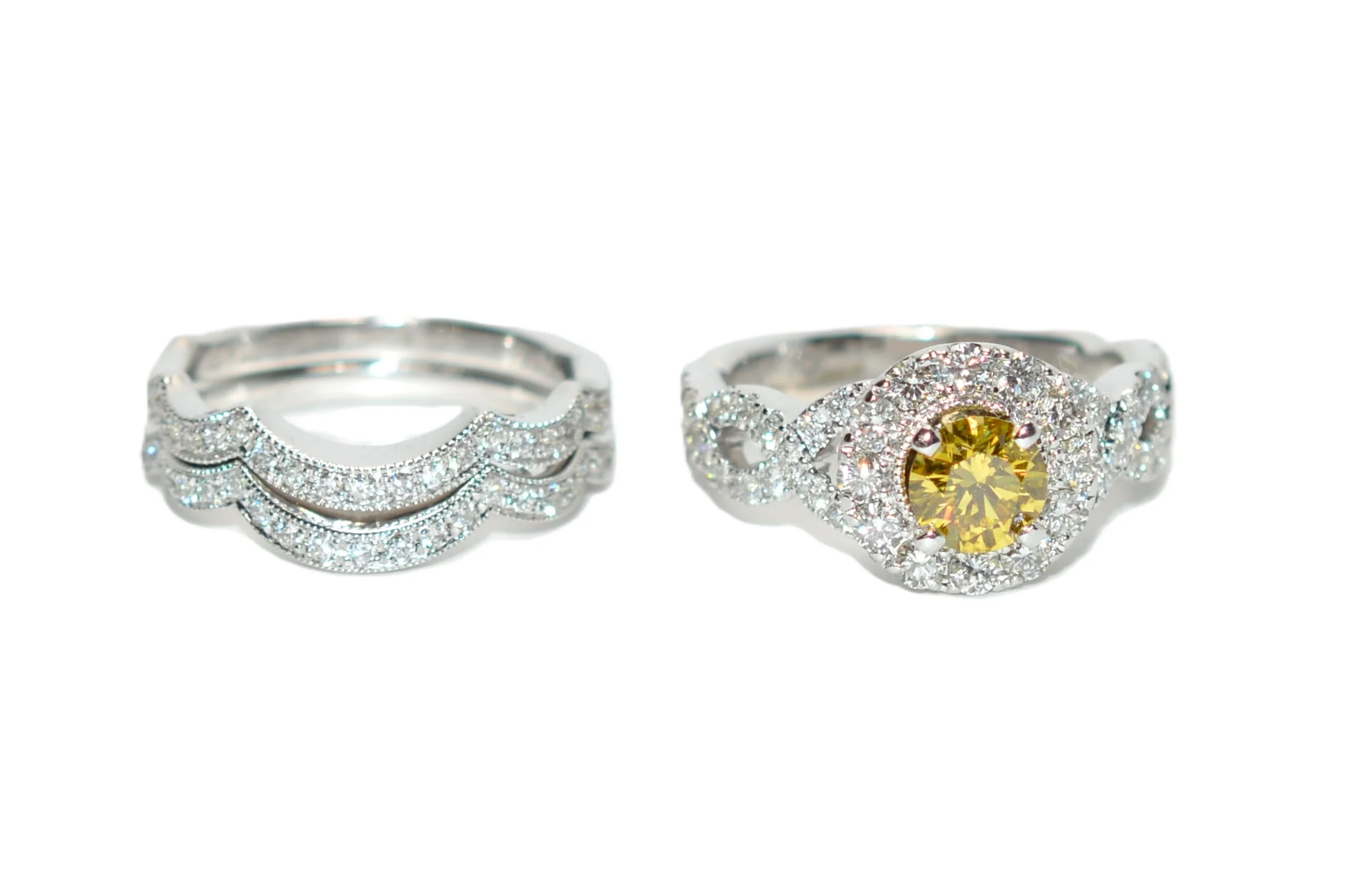 Neil Lane GIA Certified Natural Fancy Yellow Diamond Ring 1.96tcw 14K White Gold Wedding Set Engagement Ring Wedding Band Anniversary Band - Image 11