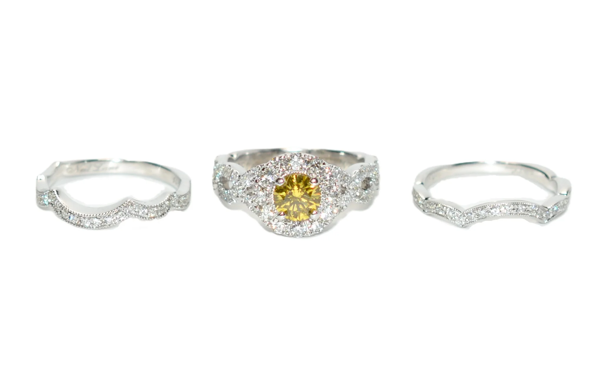 Neil Lane GIA Certified Natural Fancy Yellow Diamond Ring 1.96tcw 14K White Gold Wedding Set Engagement Ring Wedding Band Anniversary Band - Image 5