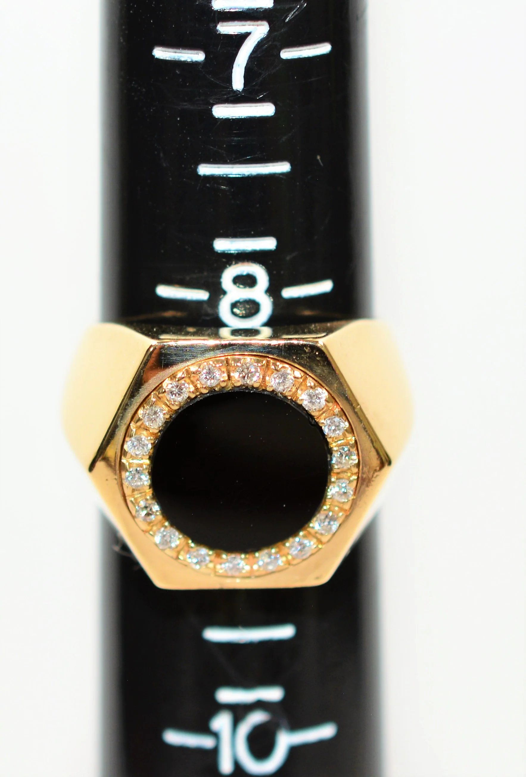 Natural Onyx & Diamond Ring 14K Solid Gold .18tcw Men's Ring Onyx Ring Statement Ring Cocktail Ring Vintage Ring Estate Ring Estate Jewelry - Image 8
