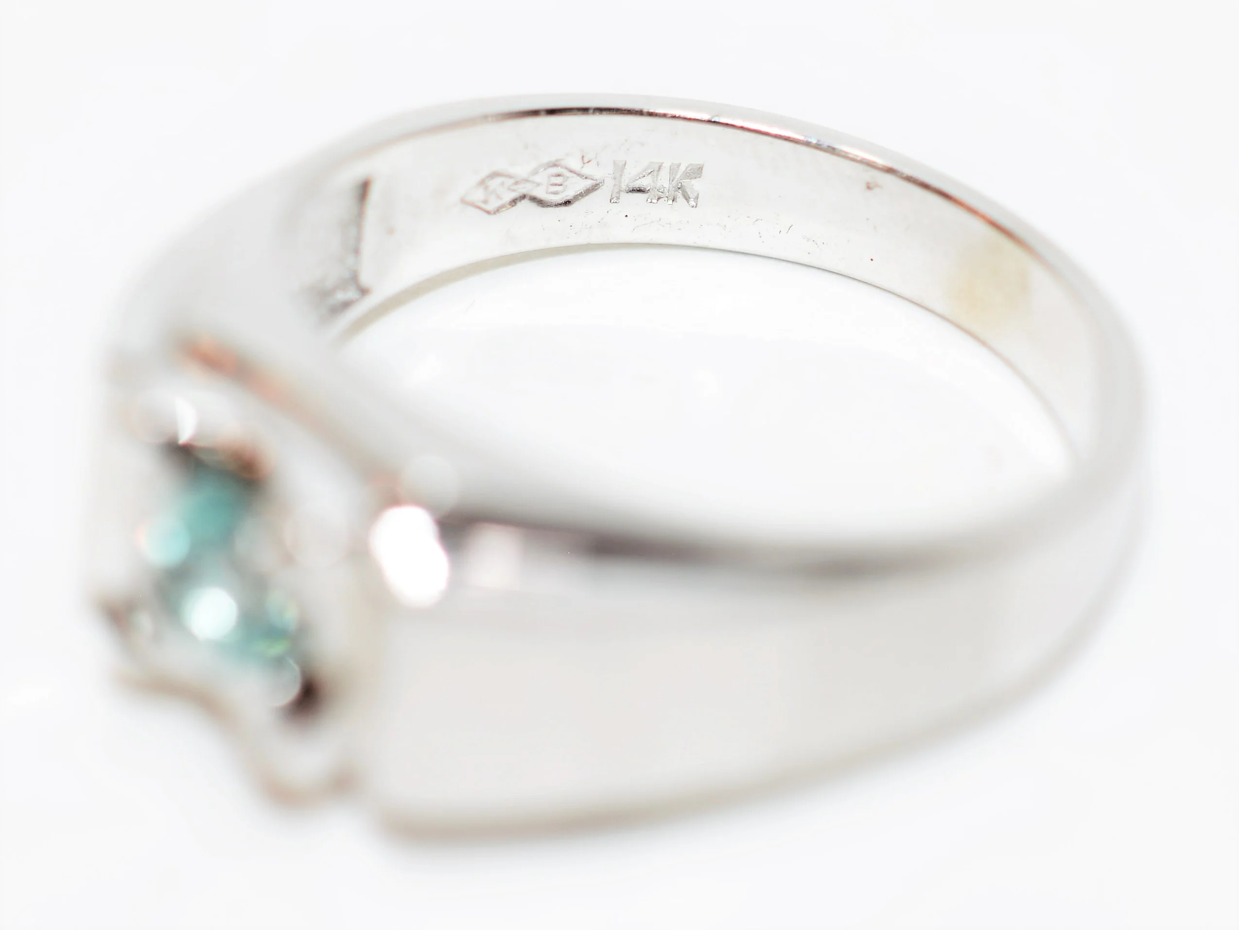 Natural Paraiba Tourmaline Ring 14K Solid White Gold .32ct Solitaire Ring Men's Ring Gemstone Ring Estate Jewelry Jewellery Fine Ring Blue - Image 6