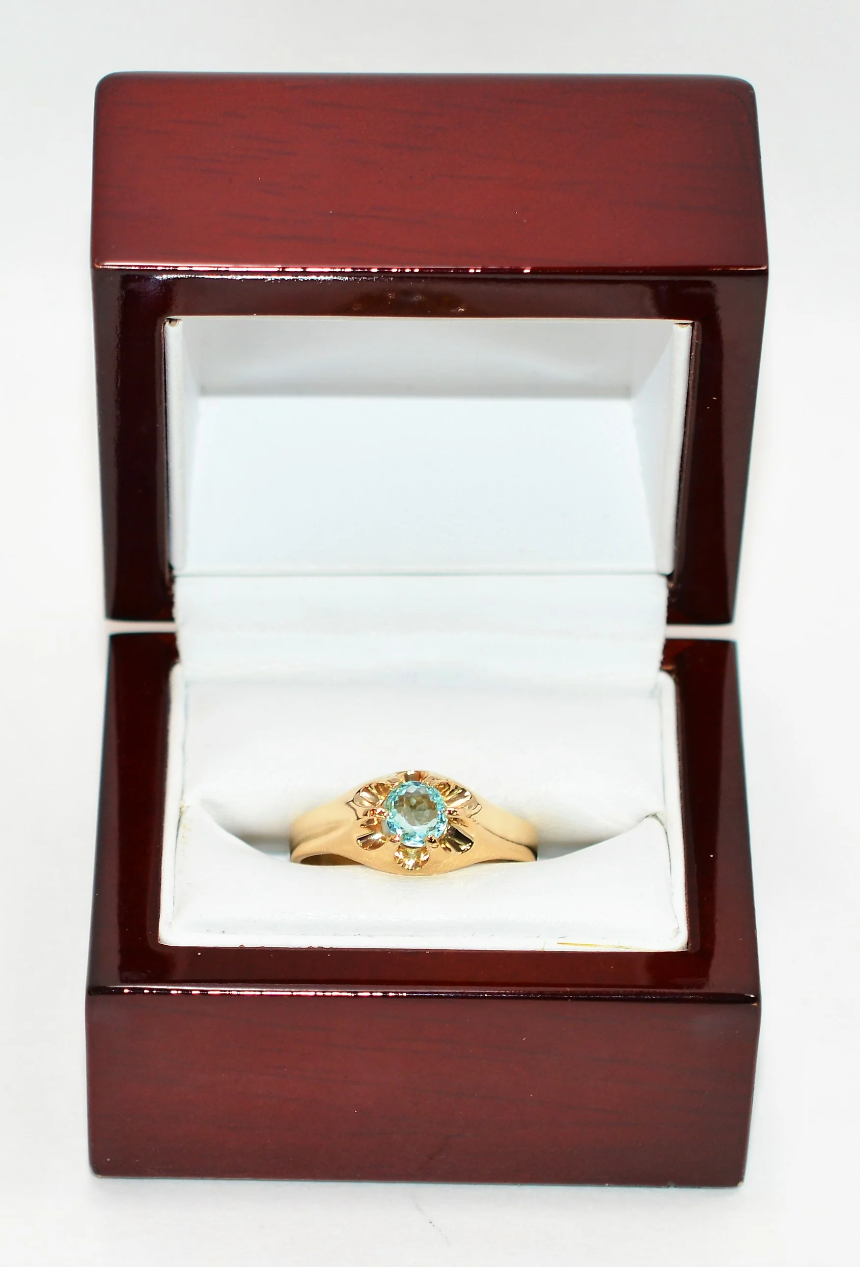 Natural Paraiba Tourmaline Ring 14K Solid Gold .52ct Men's Ring Solitaire Ring Statement Ring Gemstone Ring Estate Ring Fine Jewellery - Image 12