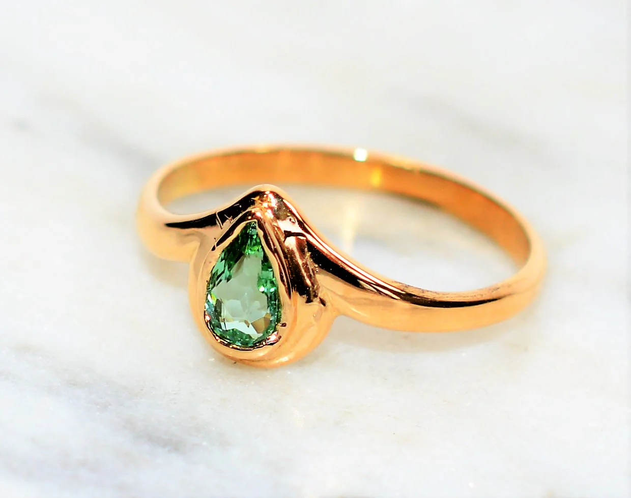 Natural Paraiba Tourmaline Ring 18K Solid Gold .34ct Solitaire Ring Fine Women's Ring Estate Jewelry Gemstone Ring Statement Ring Birthstone - Image 8