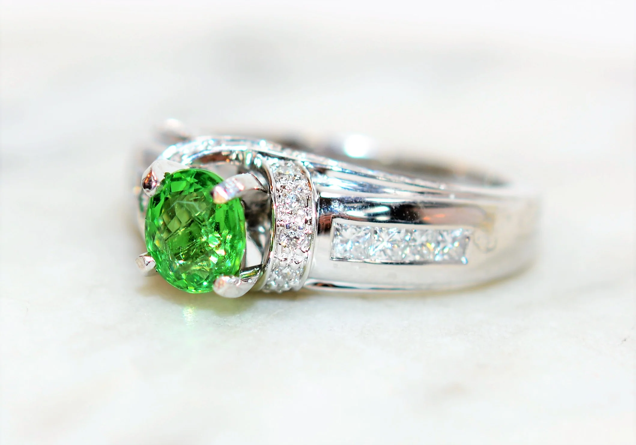 Natural Brazilian Paraiba Tourmaline & Diamond Ring 14K Solid White Gold 1.43tcw Gemstone Engagement Ring Bridal Jewelry Wedding Ring Cocktail Ring - Image 8