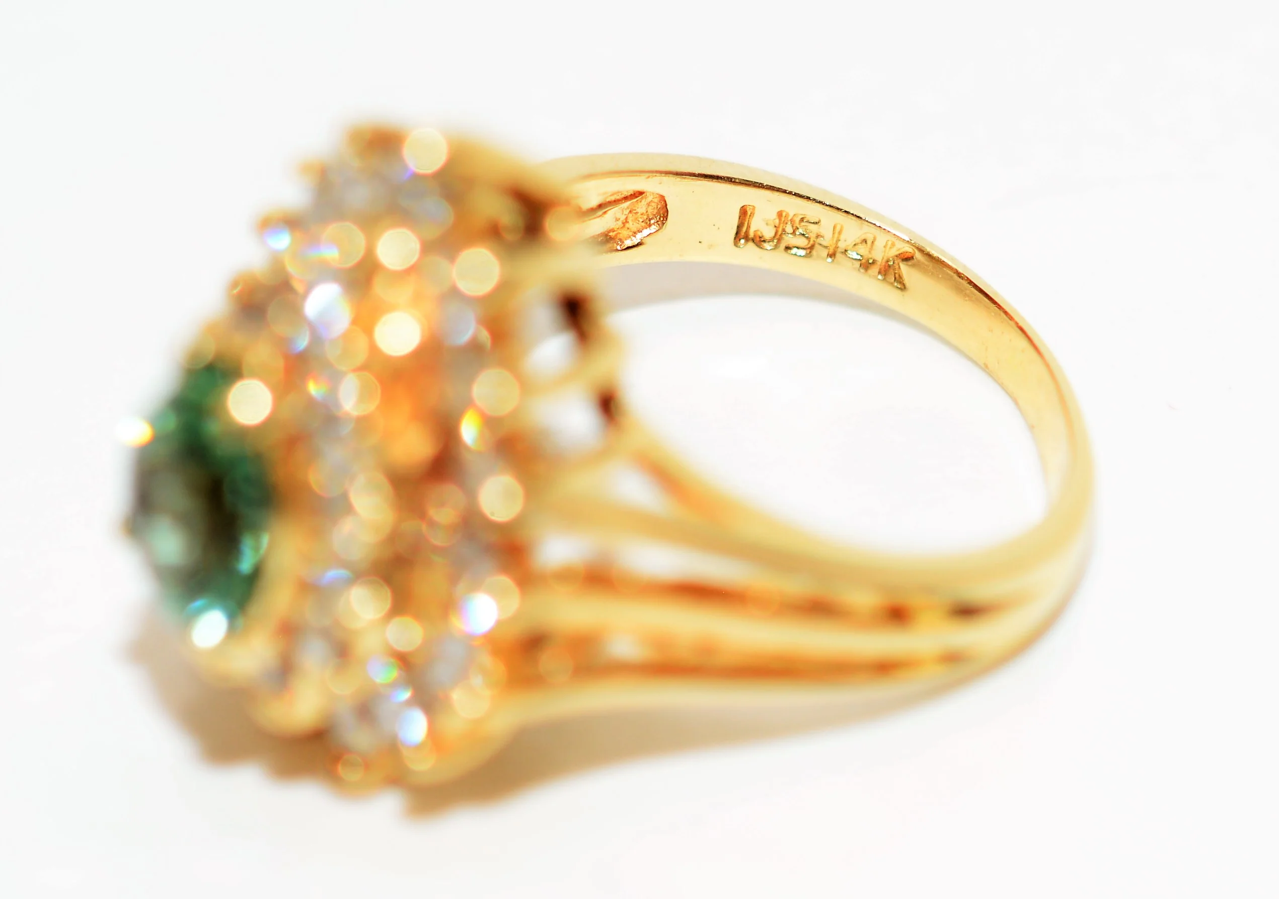Natural Paraiba Tourmaline & Diamond Ring 14K Solid Gold 2.23tcw Cluster Ring Statement Ring Diamond Halo Gemstone Ring Engagement Ring - Image 6