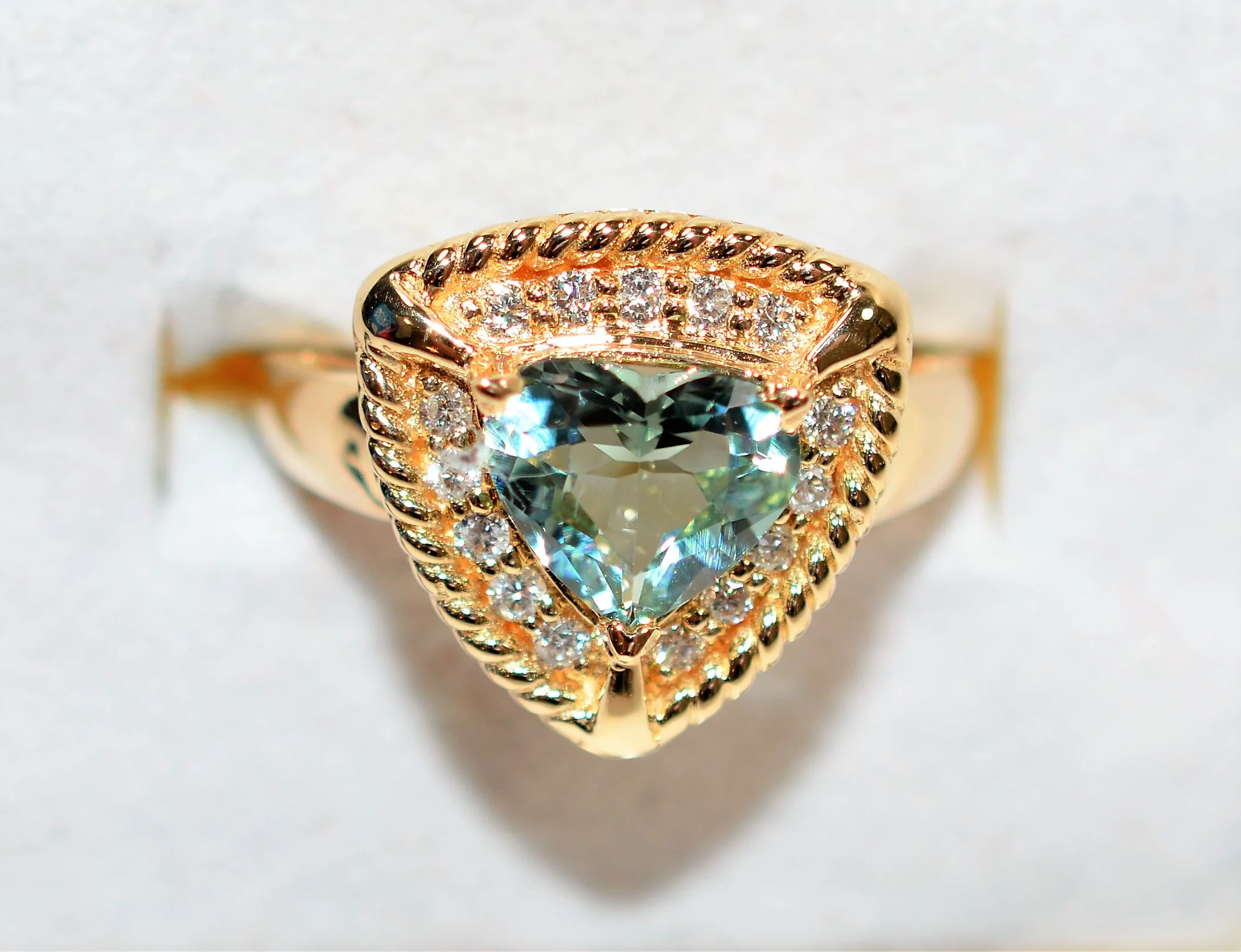Natural Paraiba Tourmaline & Diamond Ring 14K Solid Gold 1.65tcw Heart Gemstone Women's Ring Statement Ring Cocktail Ring Fine Jewelry Love - Image 5