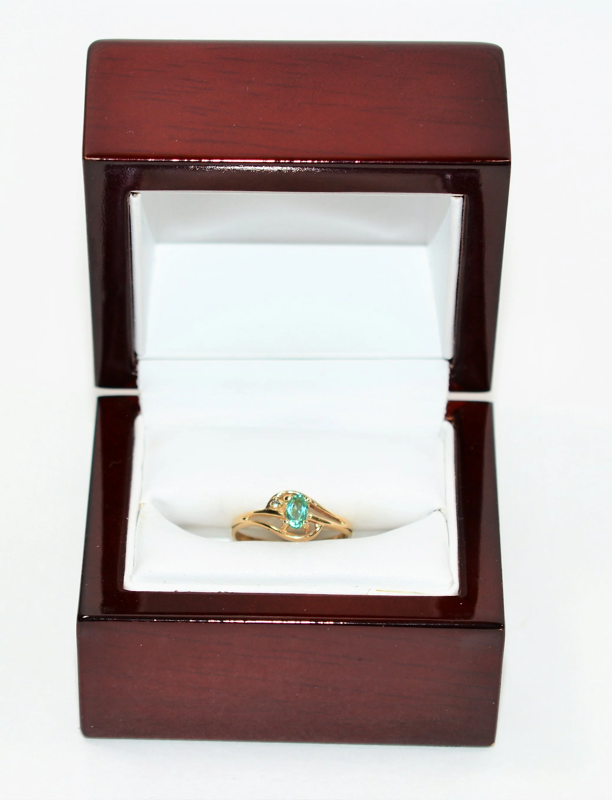 Natural Paraiba Tourmaline & Diamond Ring 14K Solid Gold Statement Ring .26tcw Gemstone Women's Fine Jewelry Estate Jewelry Jewellery - Image 12