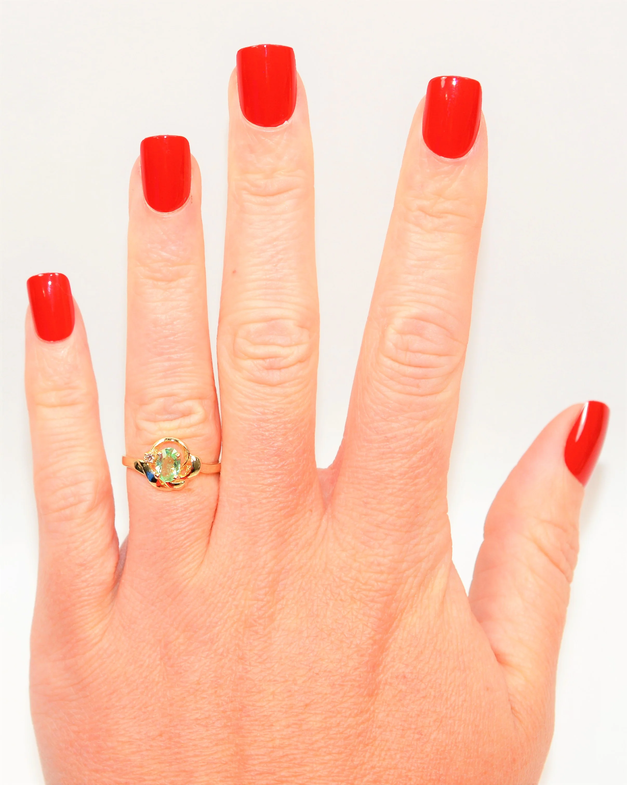 Natural Paraiba Tourmaline & Diamond Ring 14K Solid Gold .48tcw Gemstone Birthstone Women's Estate Jewelry Promise Ring Fine Jewellery - Image 2