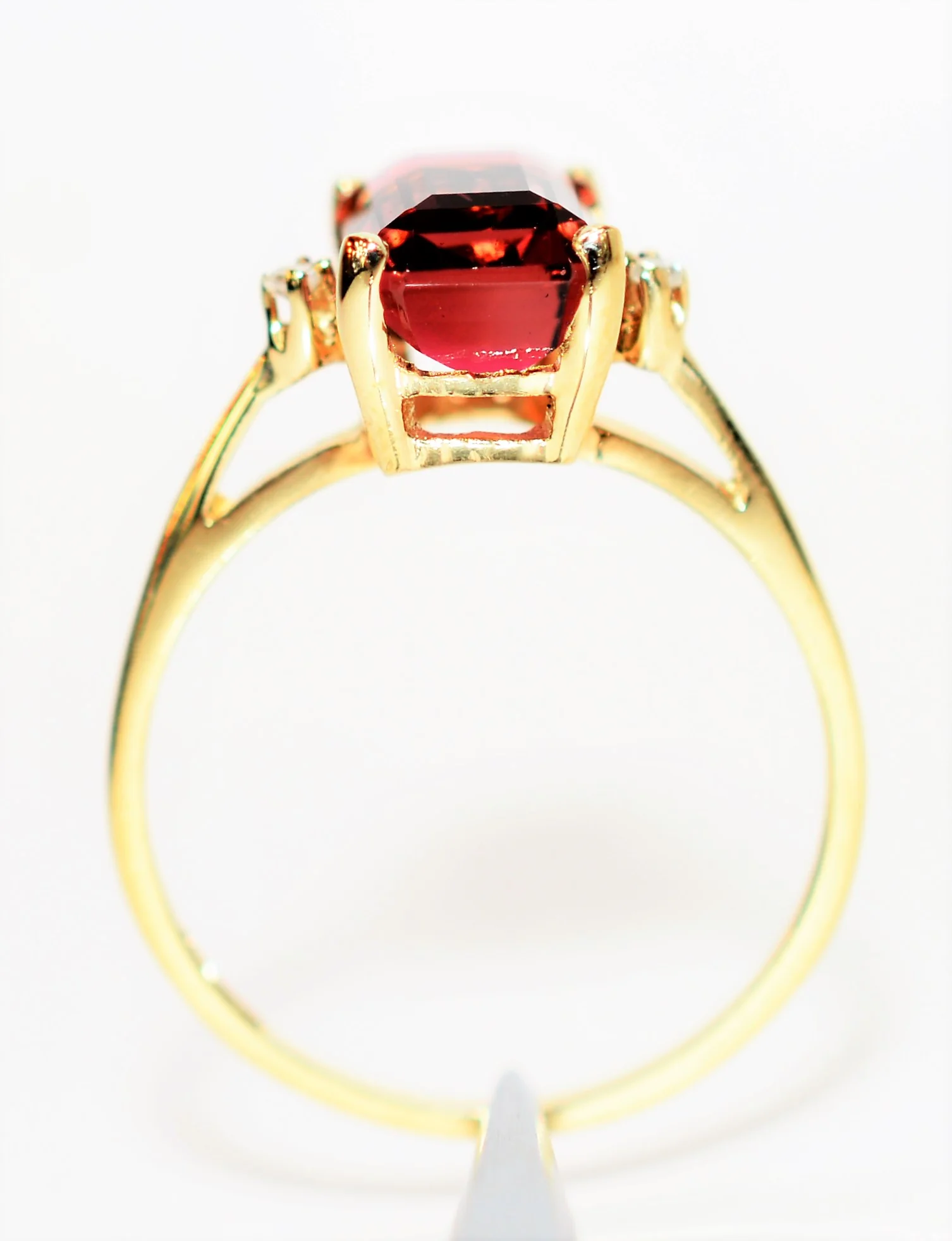 Natural Bi-Color Pink Tourmaline & Diamond Ring 10K Solid Gold 2.85tcw Engagement Ring Statement Ring Women's Ring Cocktail Ring Gemstone Ring - Image 3