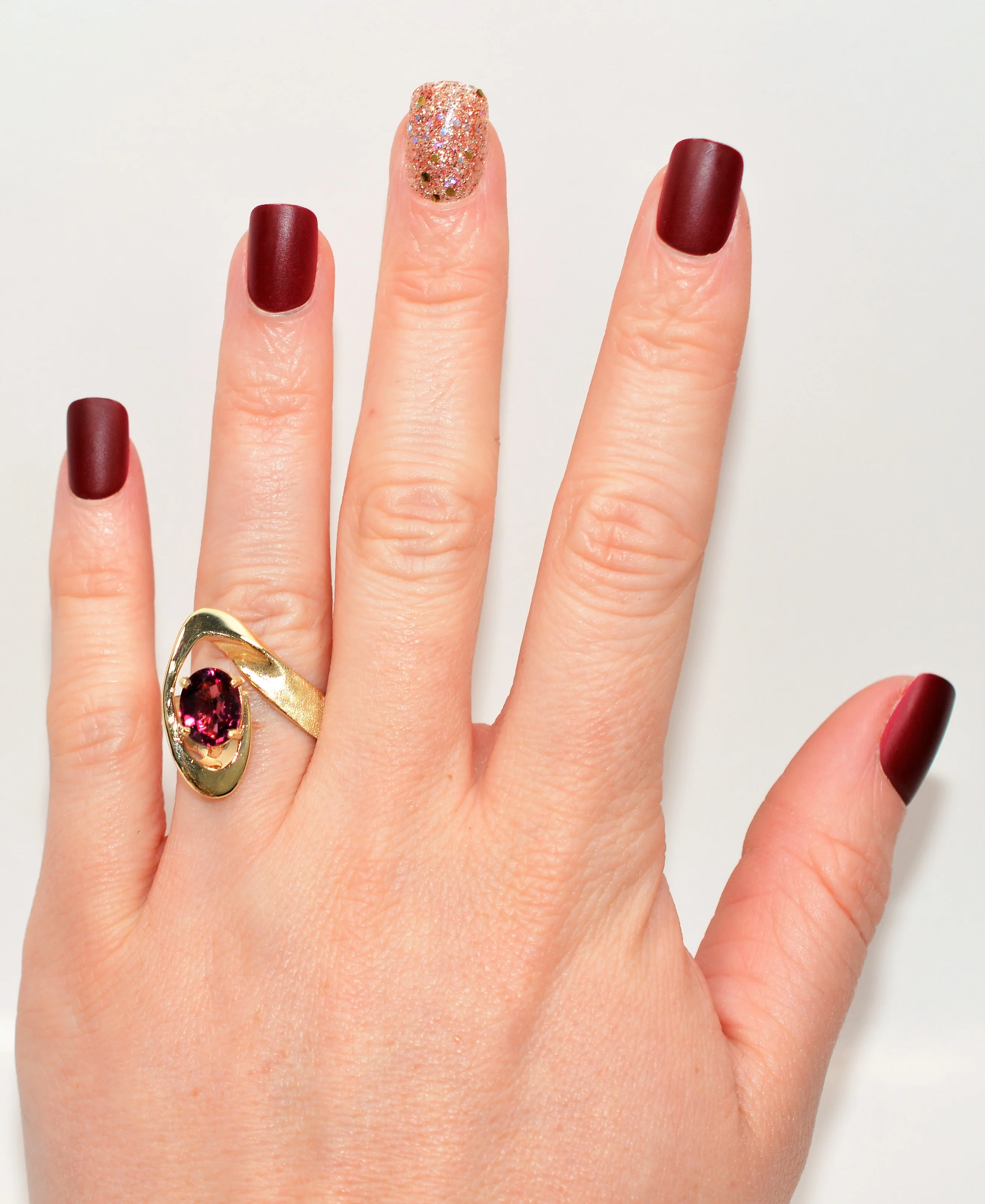 Natural Rubellite Ring 14K Solid Gold 1.88ct Pink Tourmaline Ring Solitaire Ring Gemstone Ring Cocktail Ring Statement Ring Birthstone Ring - Image 2