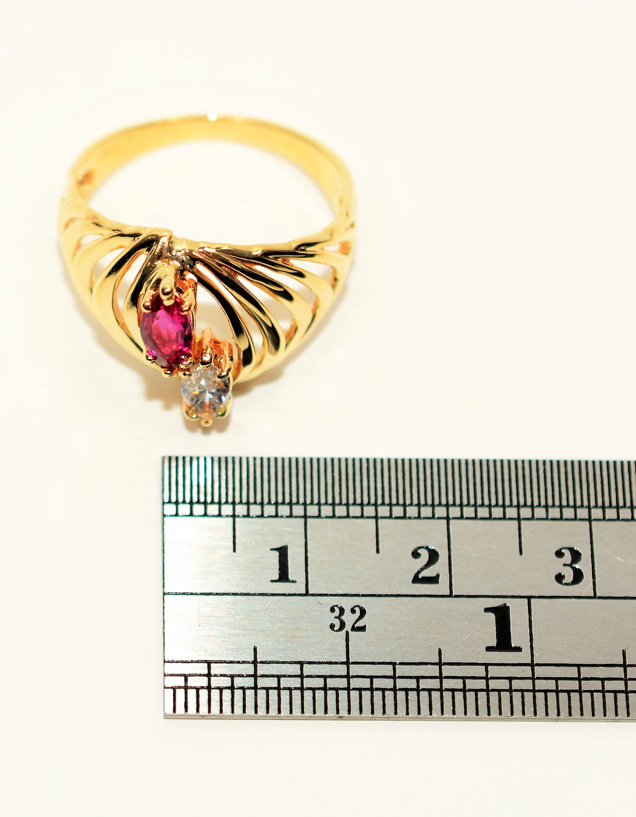 Natural Ruby & Diamond Ring 14K Solid Gold .75tcw Statement Ring Ladies Ring Cocktail Ring July Birthstone Ring Vintage Jewelry  Red Ring - Image 10