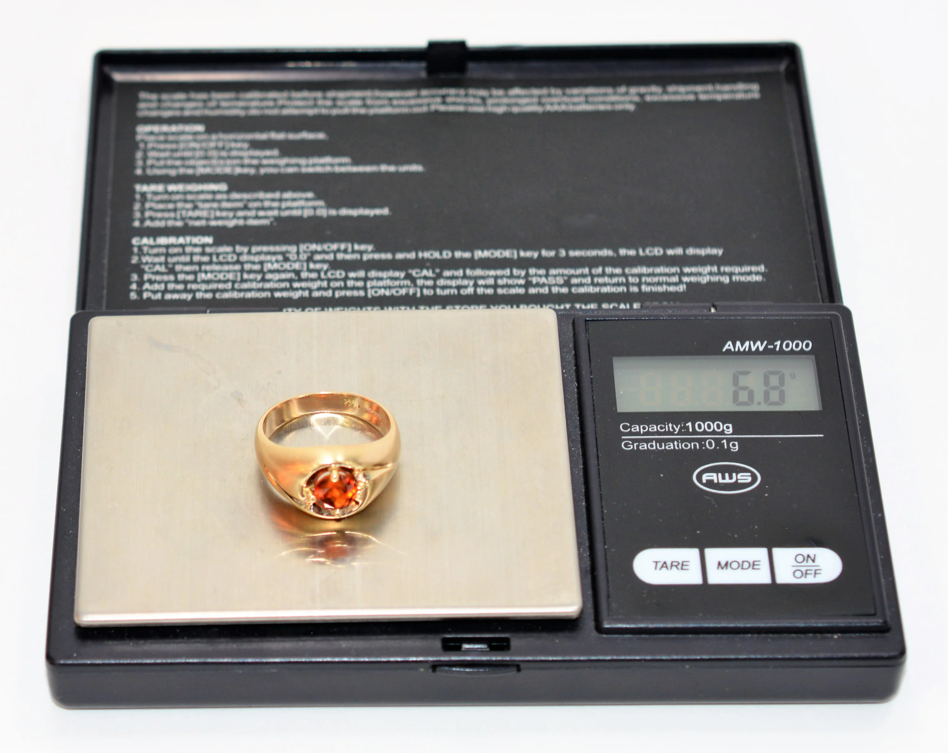 Natural Spessartine Mandarin Garnet Ring 10K Solid Gold 1.87ct Solitaire Ring Spessartine Ring Orange Ring Birthstone Ring Estate Men's Ring - Image 10