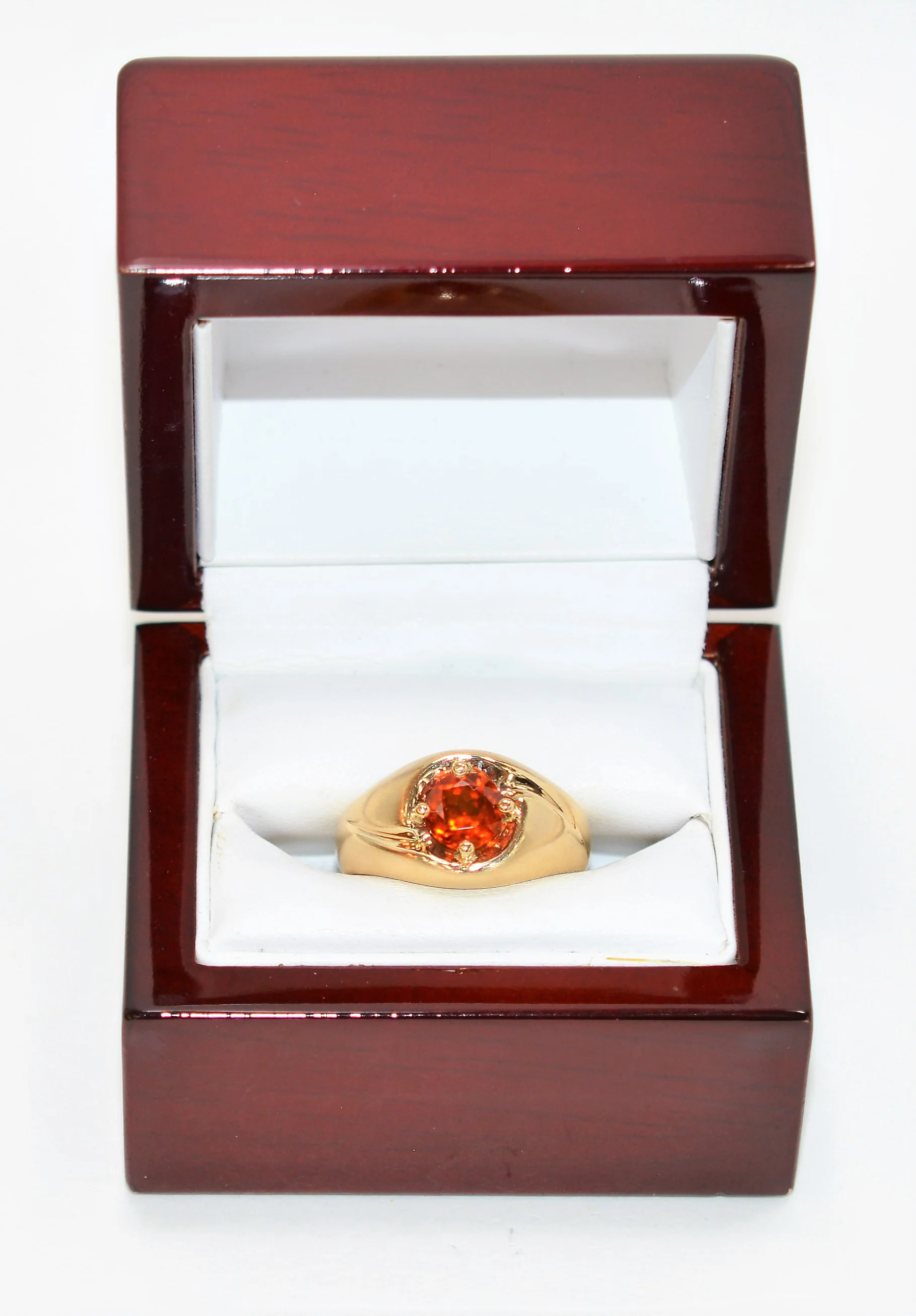 Natural Spessartine Mandarin Garnet Ring 10K Solid Gold 1.87ct Solitaire Ring Spessartine Ring Orange Ring Birthstone Ring Estate Men's Ring - Image 12