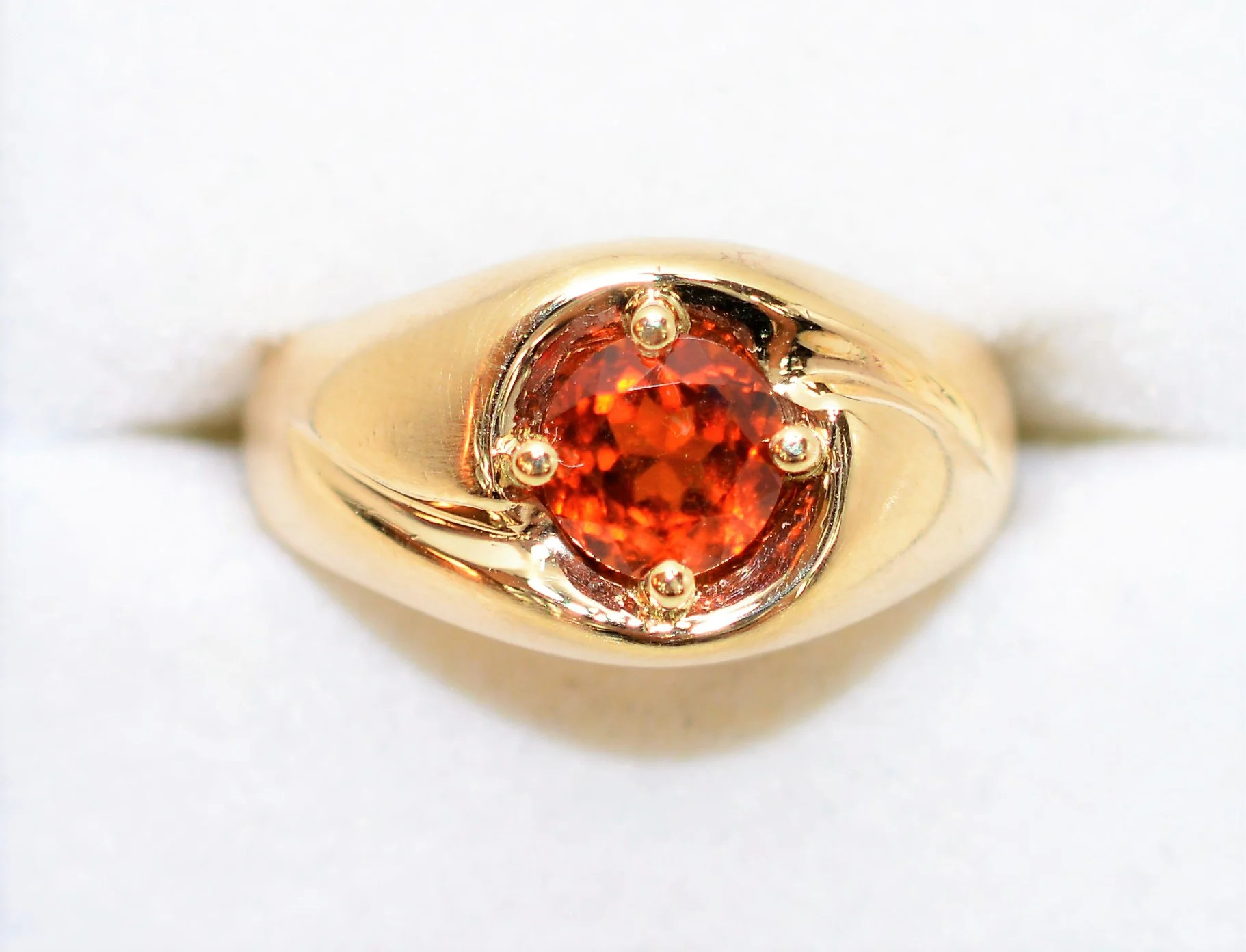 Natural Spessartine Mandarin Garnet Ring 10K Solid Gold 1.87ct Solitaire Ring Spessartine Ring Orange Ring Birthstone Ring Estate Men's Ring - Image 5