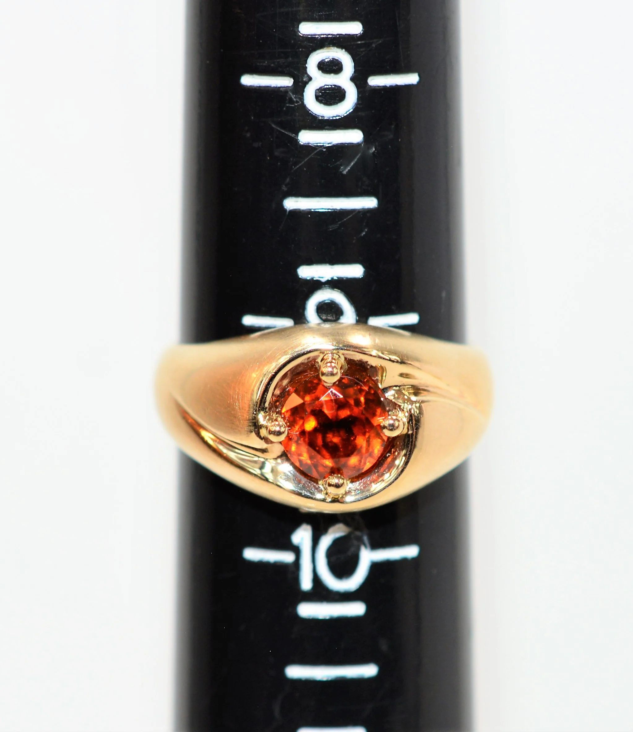 Natural Spessartine Mandarin Garnet Ring 10K Solid Gold 1.87ct Solitaire Ring Spessartine Ring Orange Ring Birthstone Ring Estate Men's Ring - Image 9