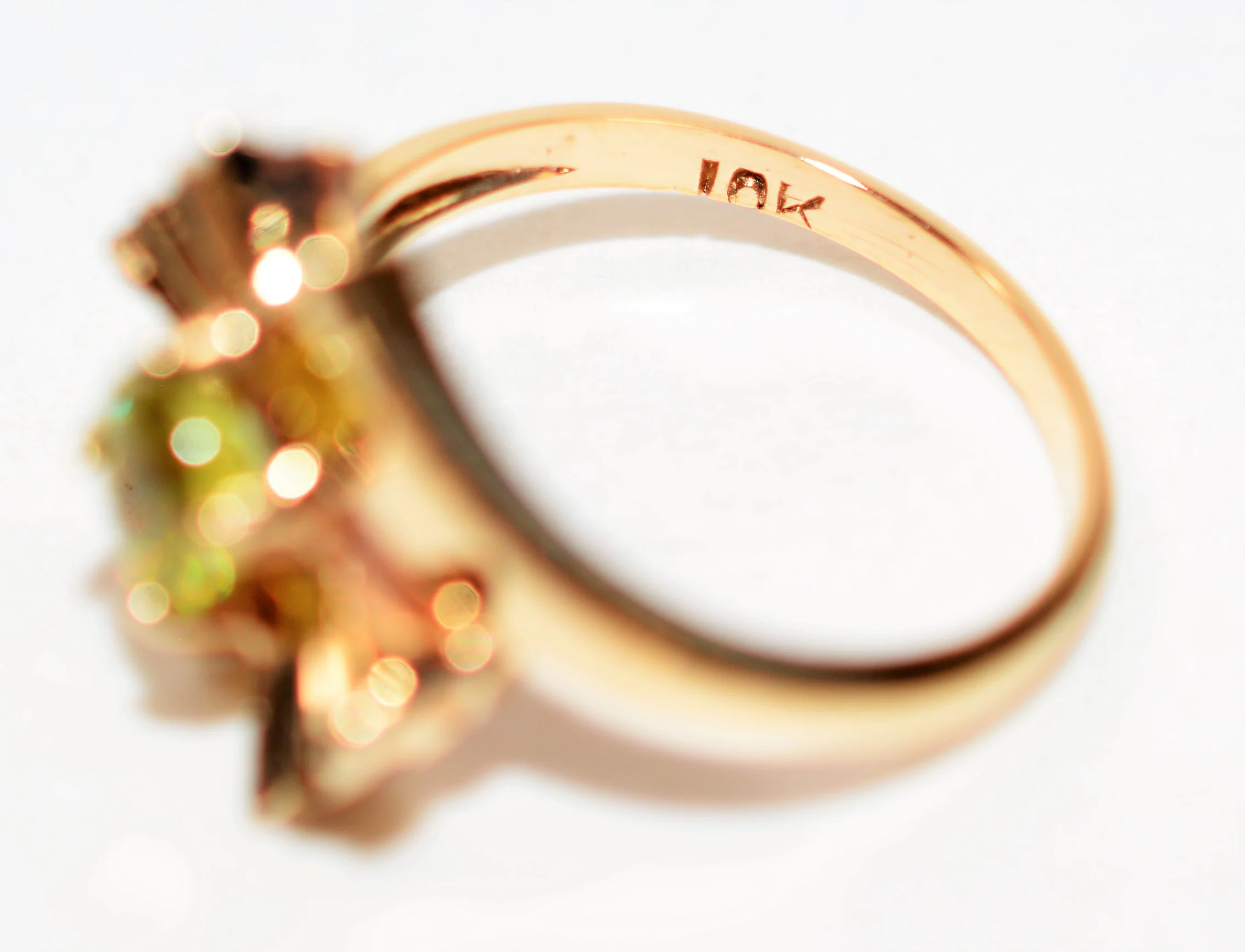 Natural Sphene Ring 10K Solid Gold Ring .42ct Gemstone Ring Titanite Ring Solitaire Ring Yellow Ring Green Ring Bow Ring Womens Ring Jewelry - Image 6