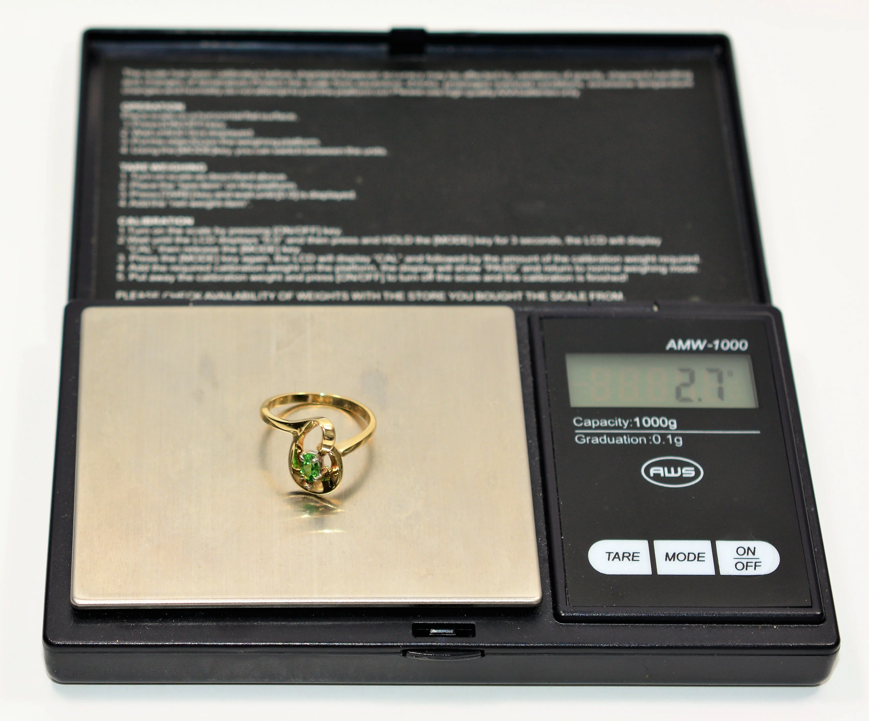 Natural Tsavorite Garnet Ring 10K Solid Gold .29ct Solitaire Ring Gemstone Ring Green Ring Women's Ring Ladies Ring Cocktail Ring Jewellery - Image 10
