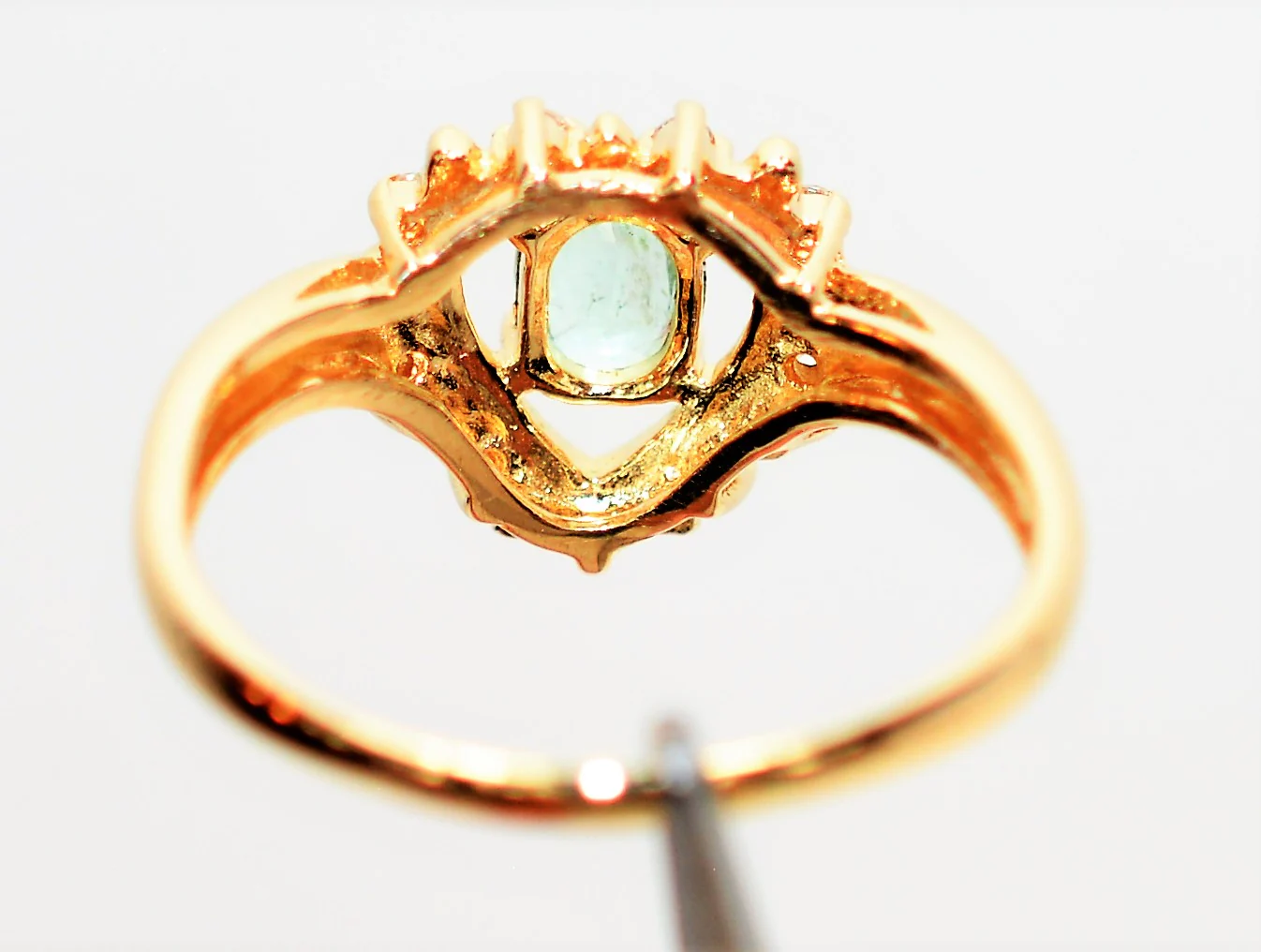 Natural Paraiba Tourmaline & Diamond Ring 14K Solid Gold .38tcw Heart Gemstone Diamond Halo Estate Jewelry Vintage Jewellery Women's Ring - Image 7