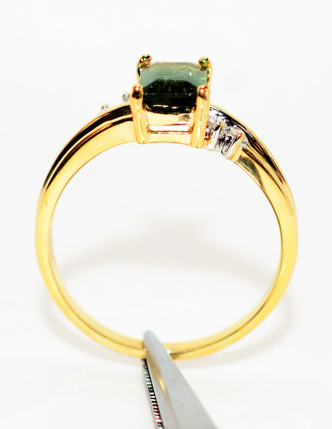Natural Watermelon Tourmaline & Diamond Ring 14K Solid Gold 1.07tcw Tourmaline Ring Gemstone Ring Women's Ring Ladies Ring Birthstone Ring - Image 3