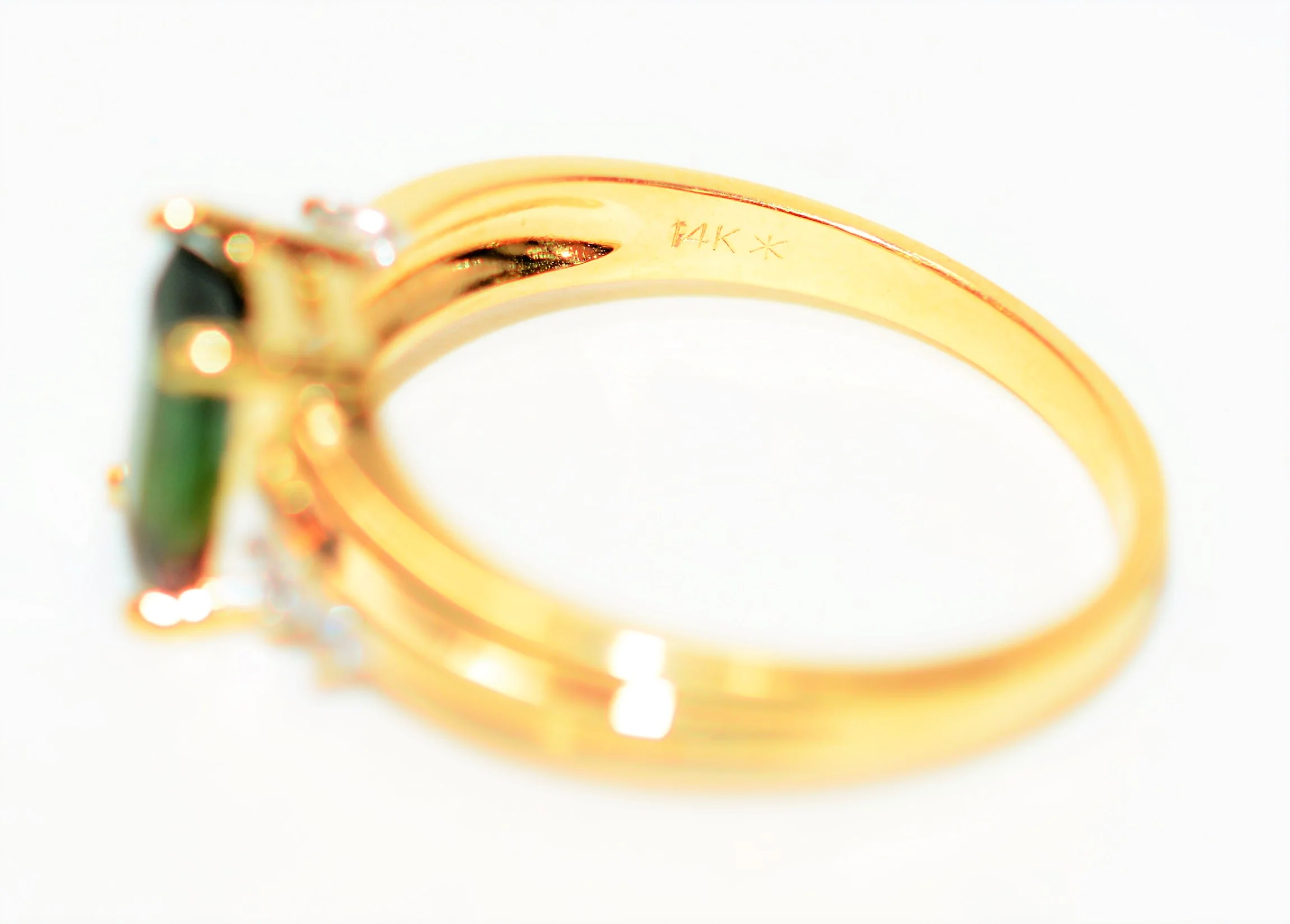 Natural Watermelon Tourmaline & Diamond Ring 14K Solid Gold 1.07tcw Tourmaline Ring Gemstone Ring Women's Ring Ladies Ring Birthstone Ring - Image 6